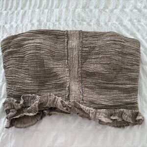 Taupe Ruffle Top